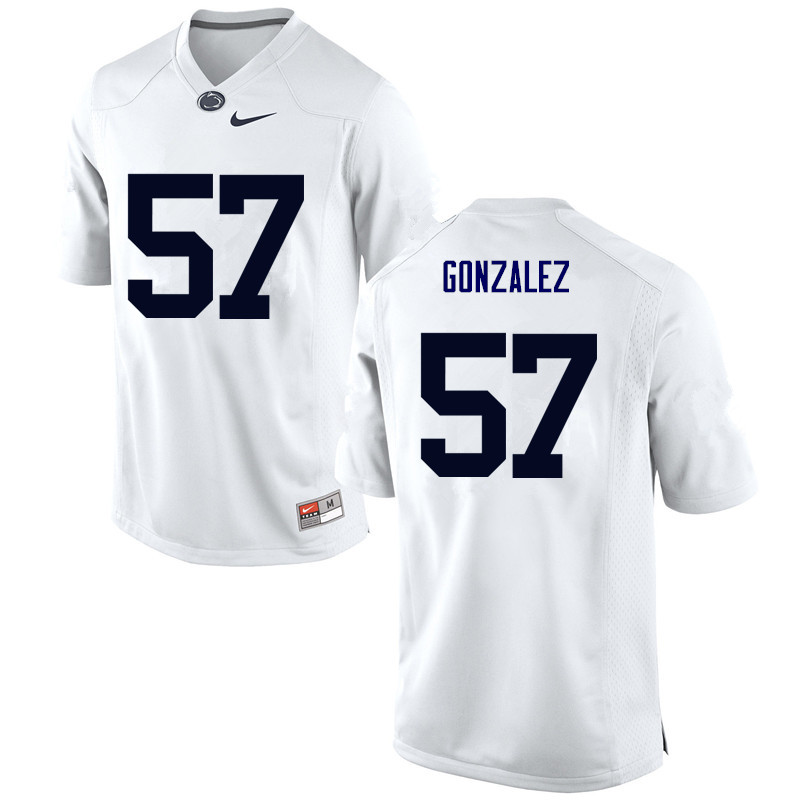 NCAA Nike Men's Penn State Nittany Lions Steven Gonzalez #57 College Football Authentic White Stitched Jersey AWZ8398LT